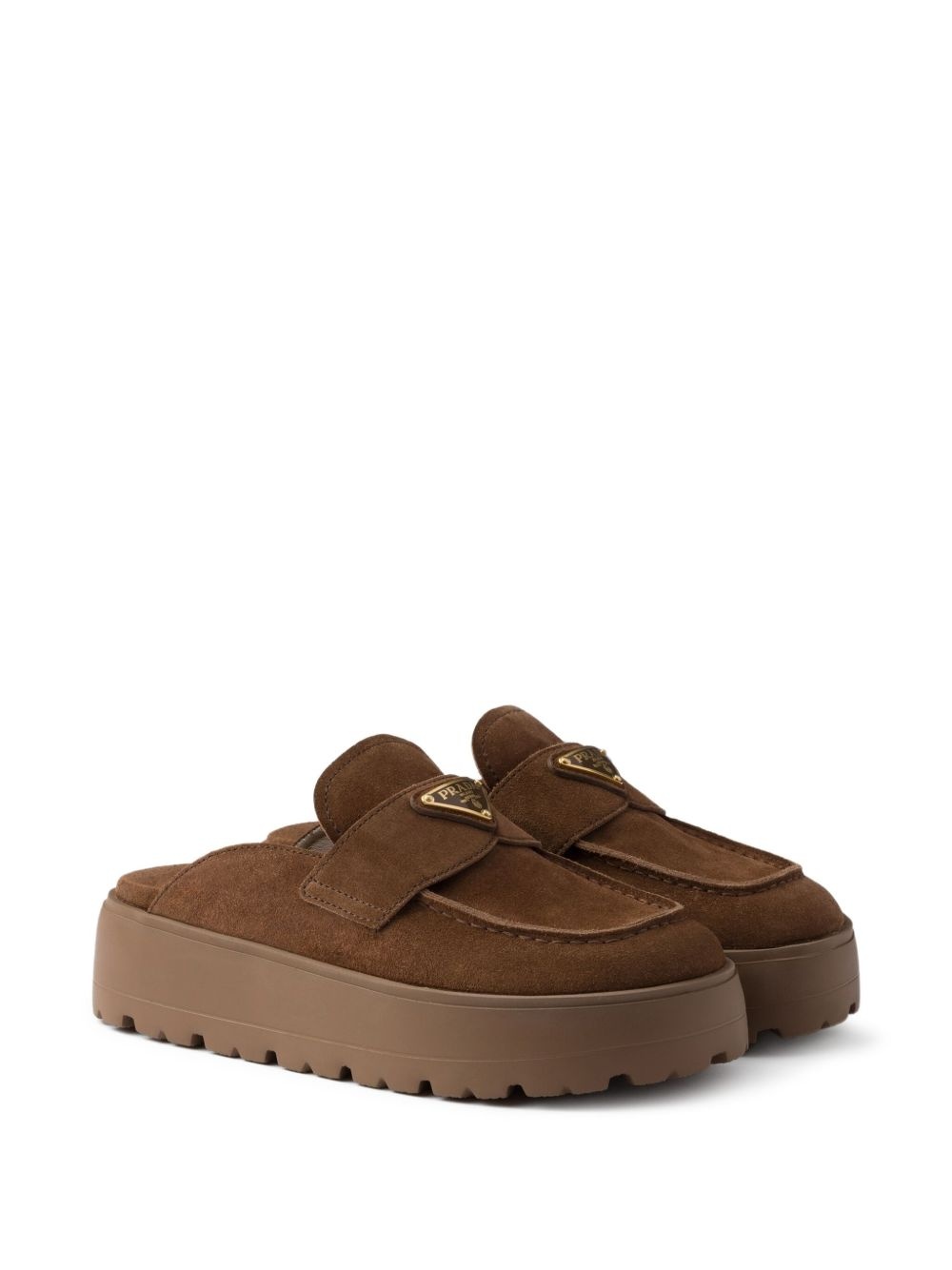 suede platform mules - 2