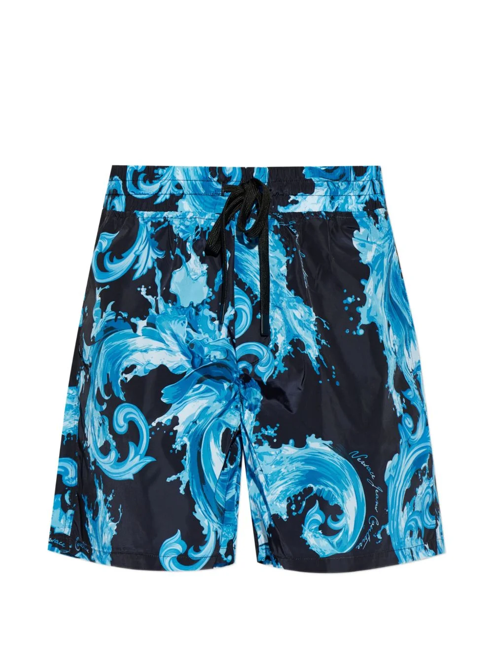 patterned drawstring shorts - 1