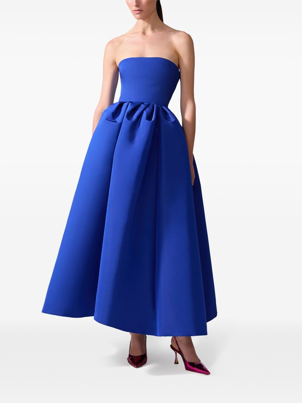 strapless midi dress - 2