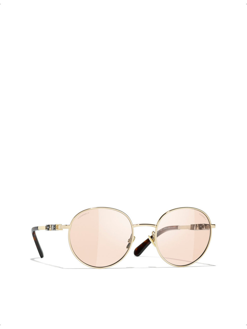CHANEL CH4282 round-frame metal sunglasses outlook