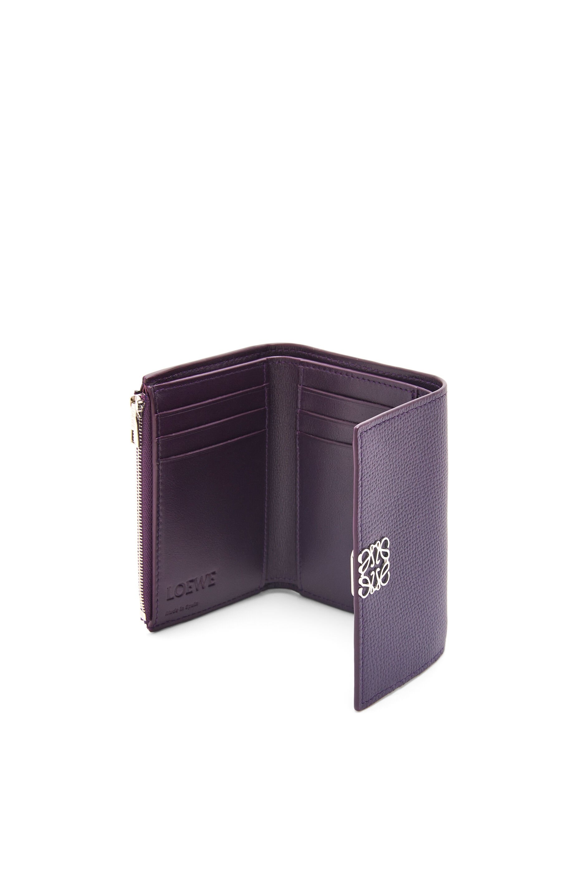 Anagram small vertical wallet in pebble grain calfskin - 3