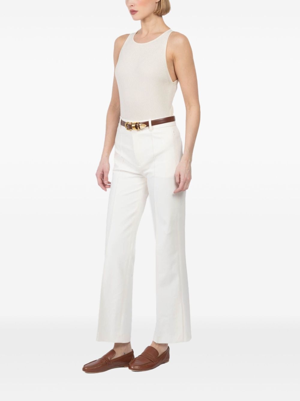 cropped flared trousers - 3