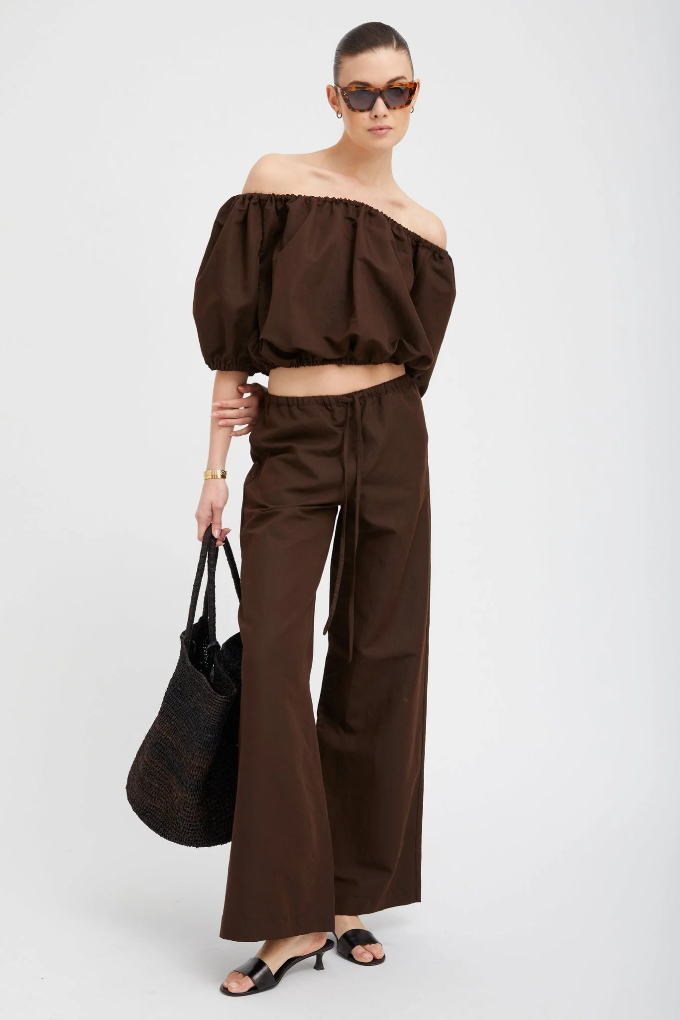 AMERICANO LINEN DRAWSTRING PANTS - 1