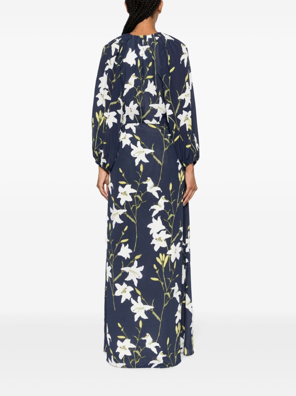 Evian lily-print maxi dress - 4