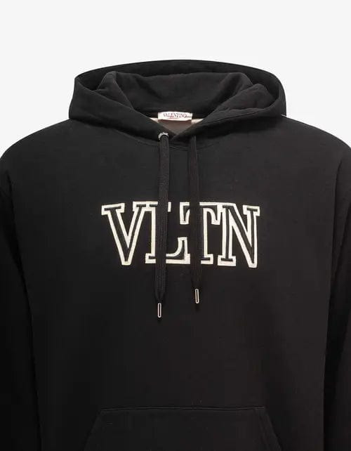 Valentino Black & White VLTN Embroidered Hoodie - 4