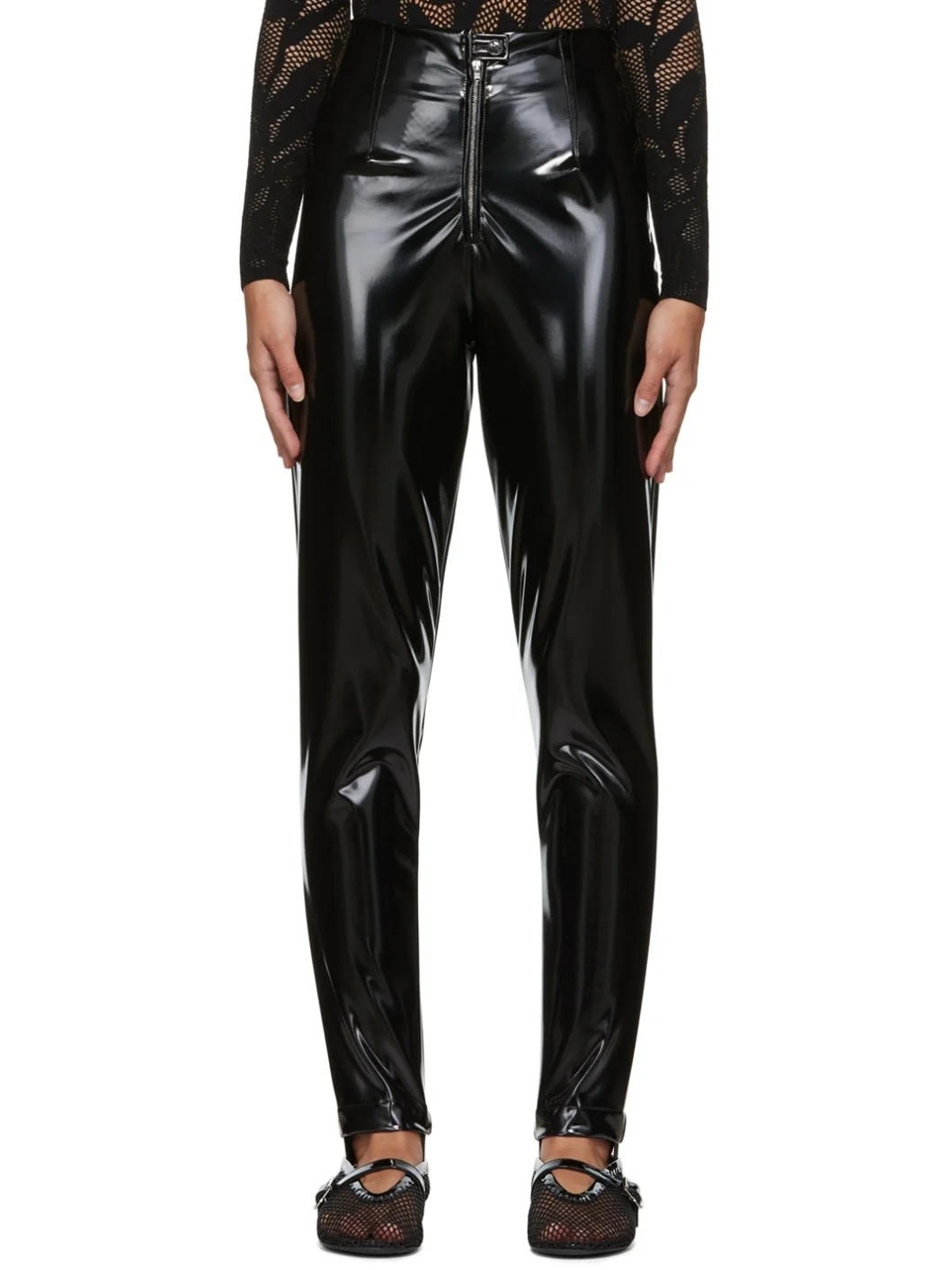 Black Stirrup Trousers - 1