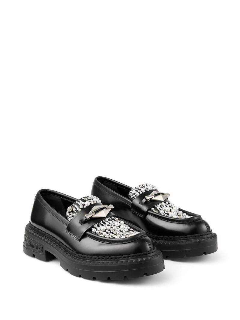 JIMMY CHOO Marlow diamond loafers outlook