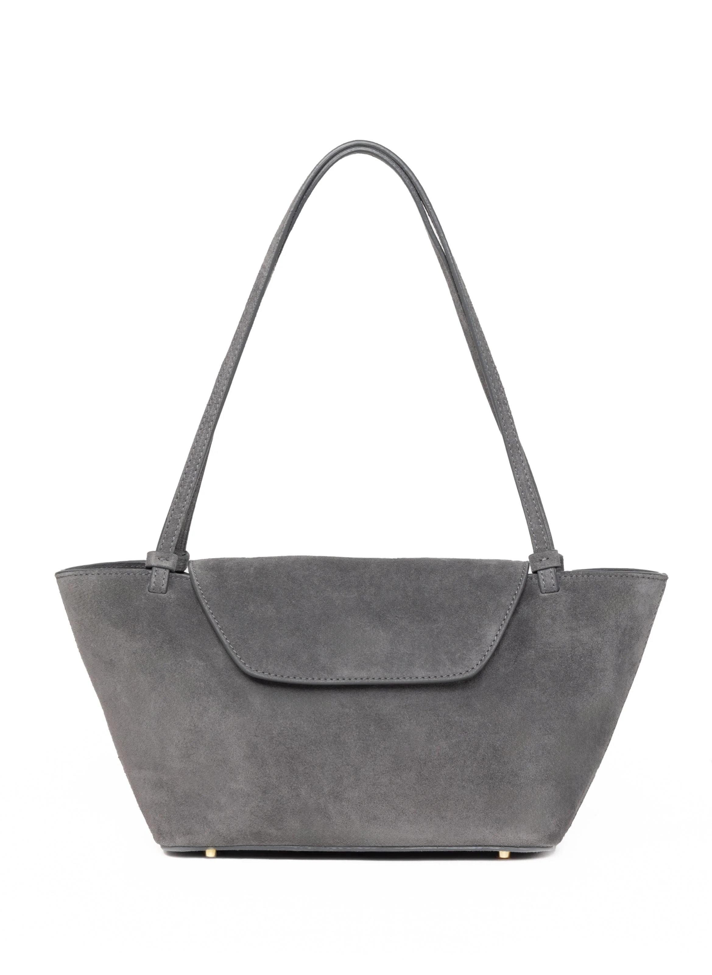 Courrier Tote Suede Grey - 1