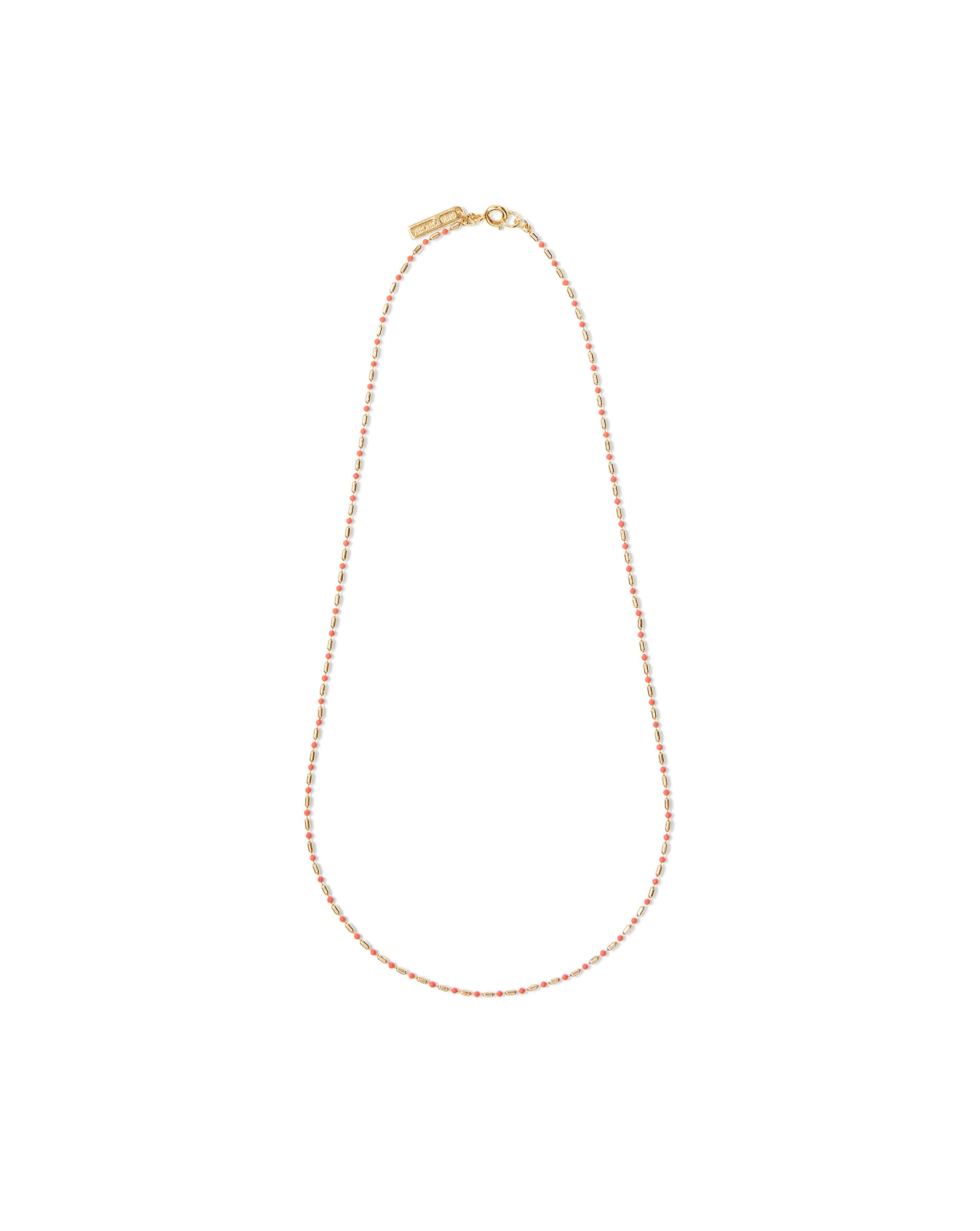 LONG ENAMEL BEAD CHAIN NECKLACE - 5