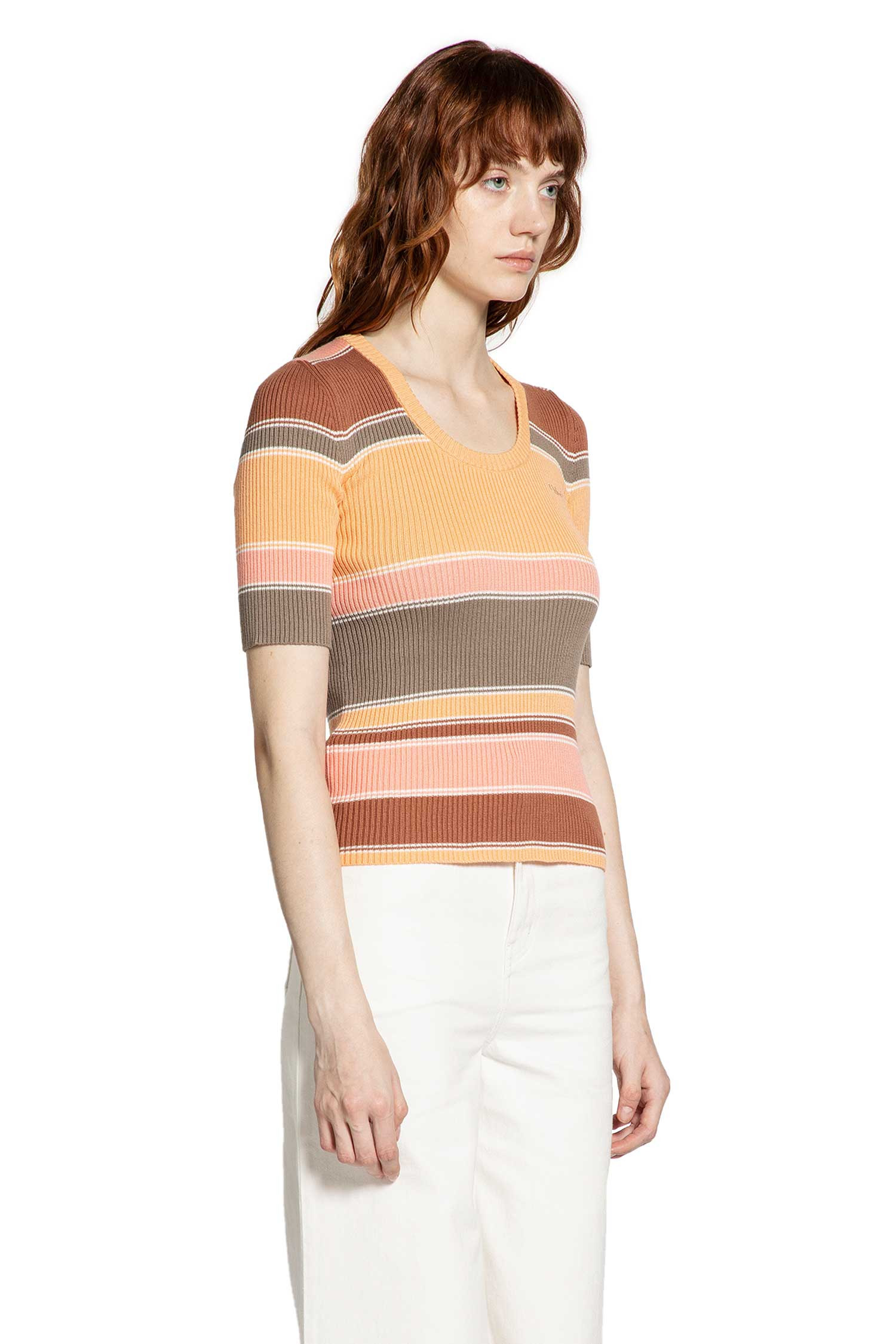 Striped Ribbed-knit Top - 3