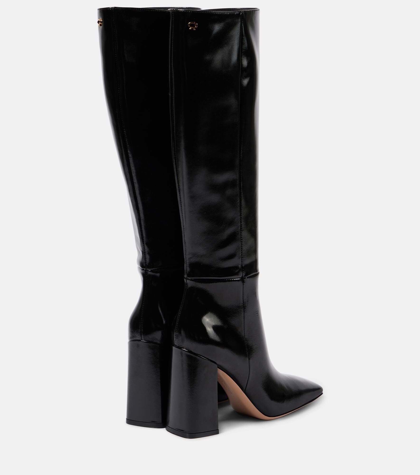 95 patent leather knee-high boots - 3