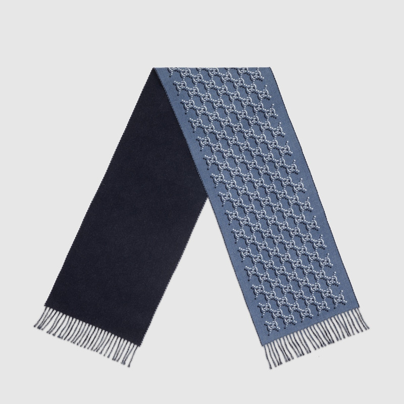 GUCCI Wool scarf with GG Shadow outlook