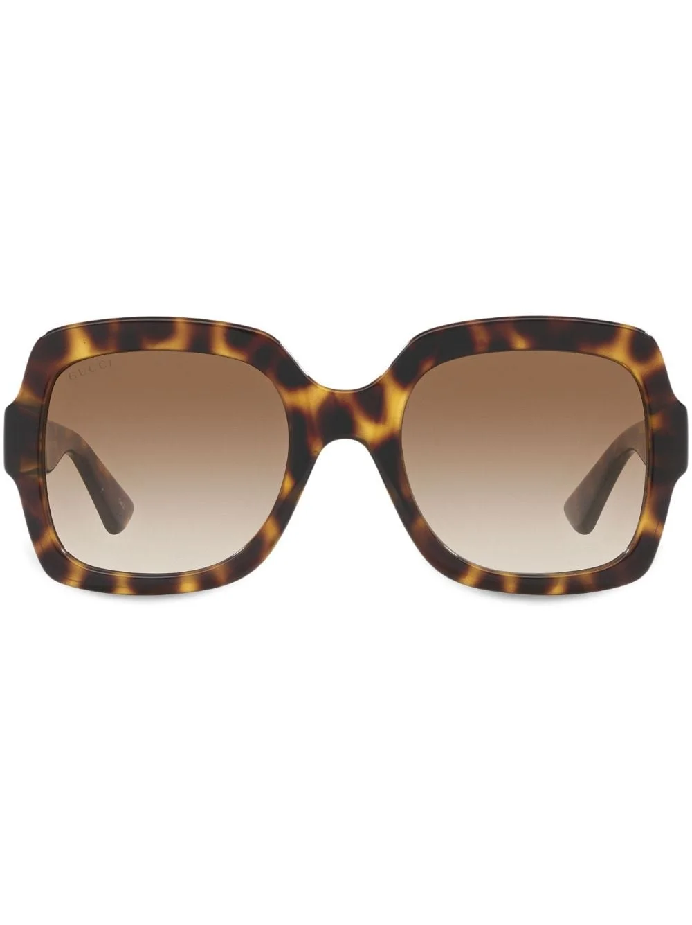 tortoiseshell-effect square-frame sunglasses - 1