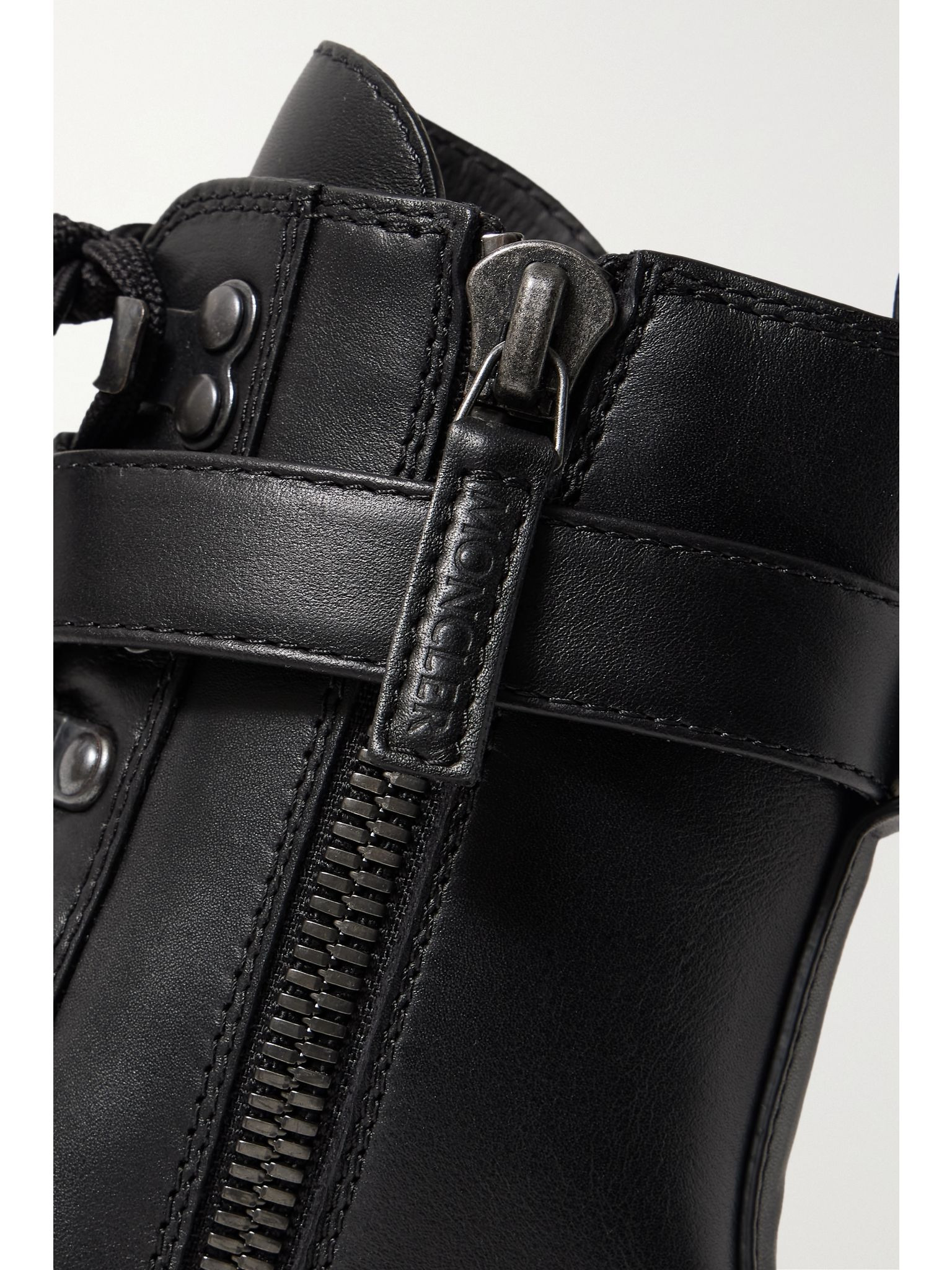 Envile buckled leather combat boots Black - 4