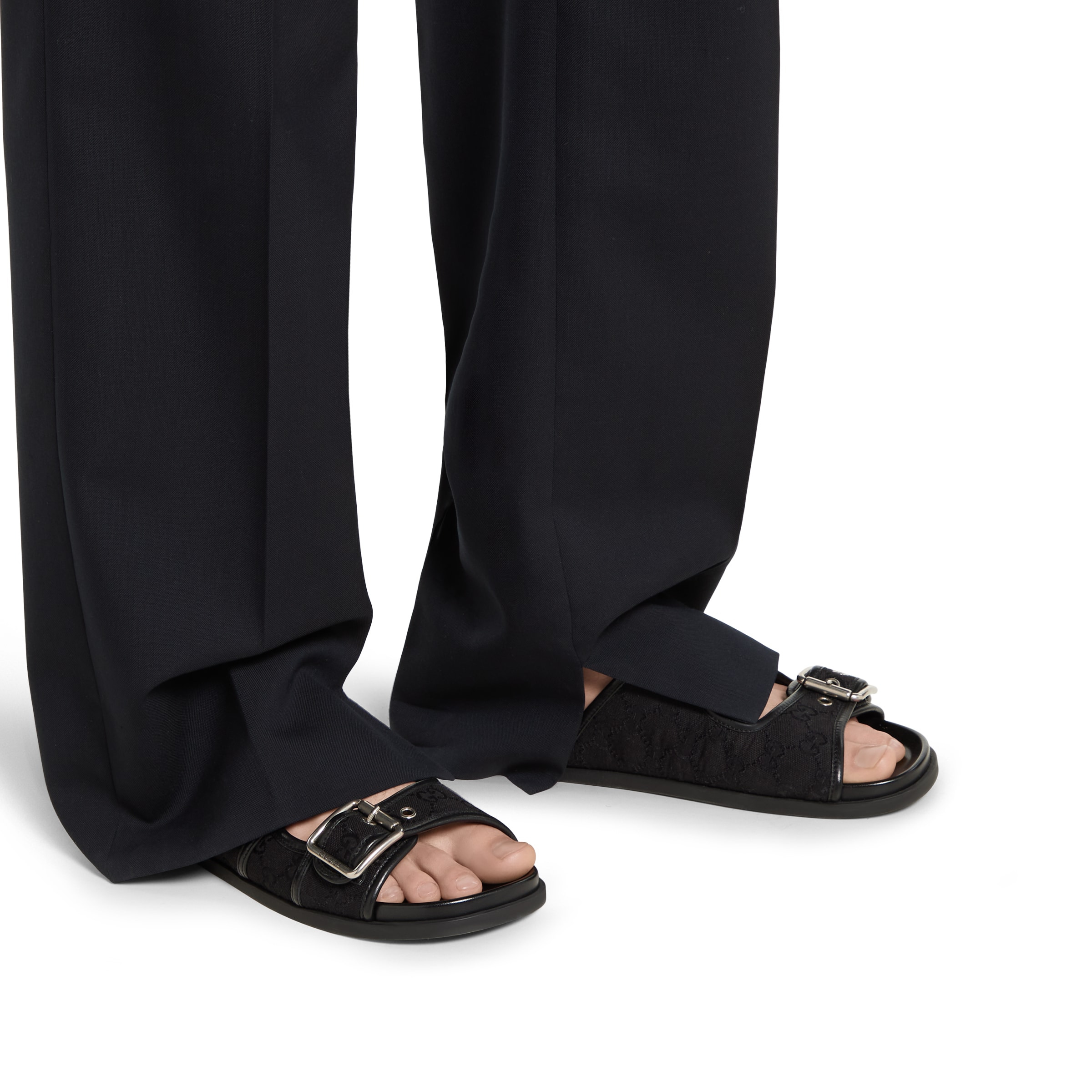 Men's slide sandal with buckles - 3