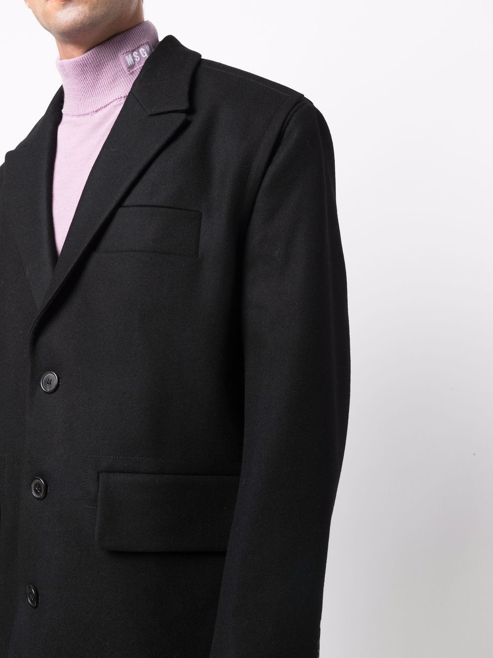 Valdu single-breasted wool coat - 5