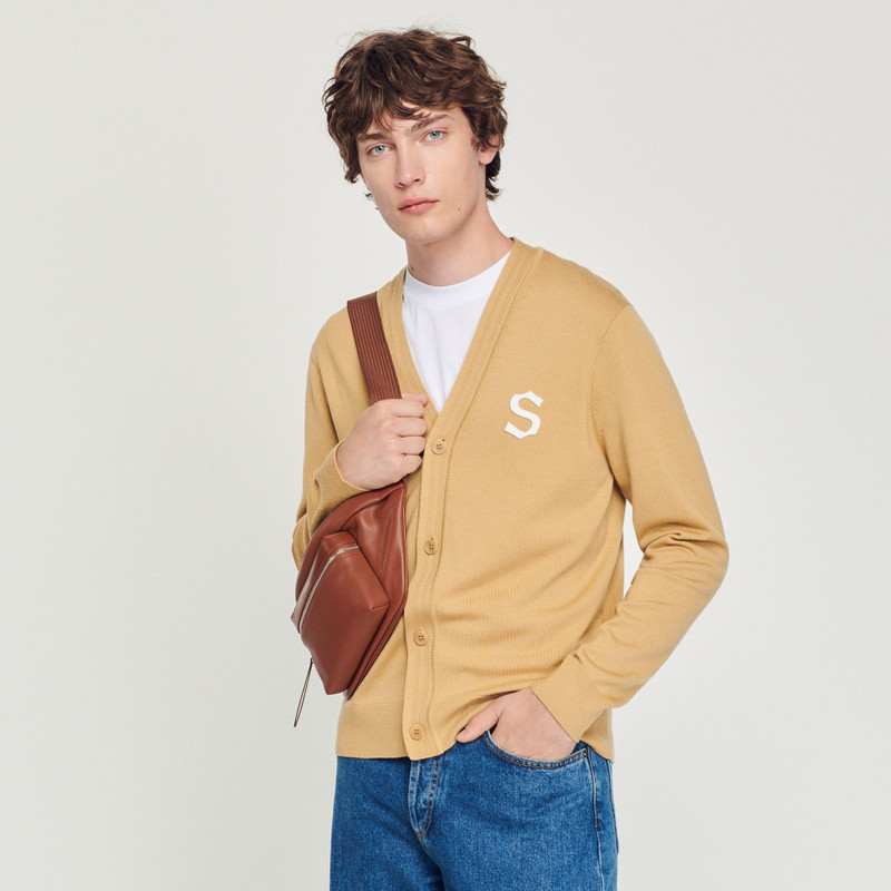 Sandro Wool cardigan with S patch outlook