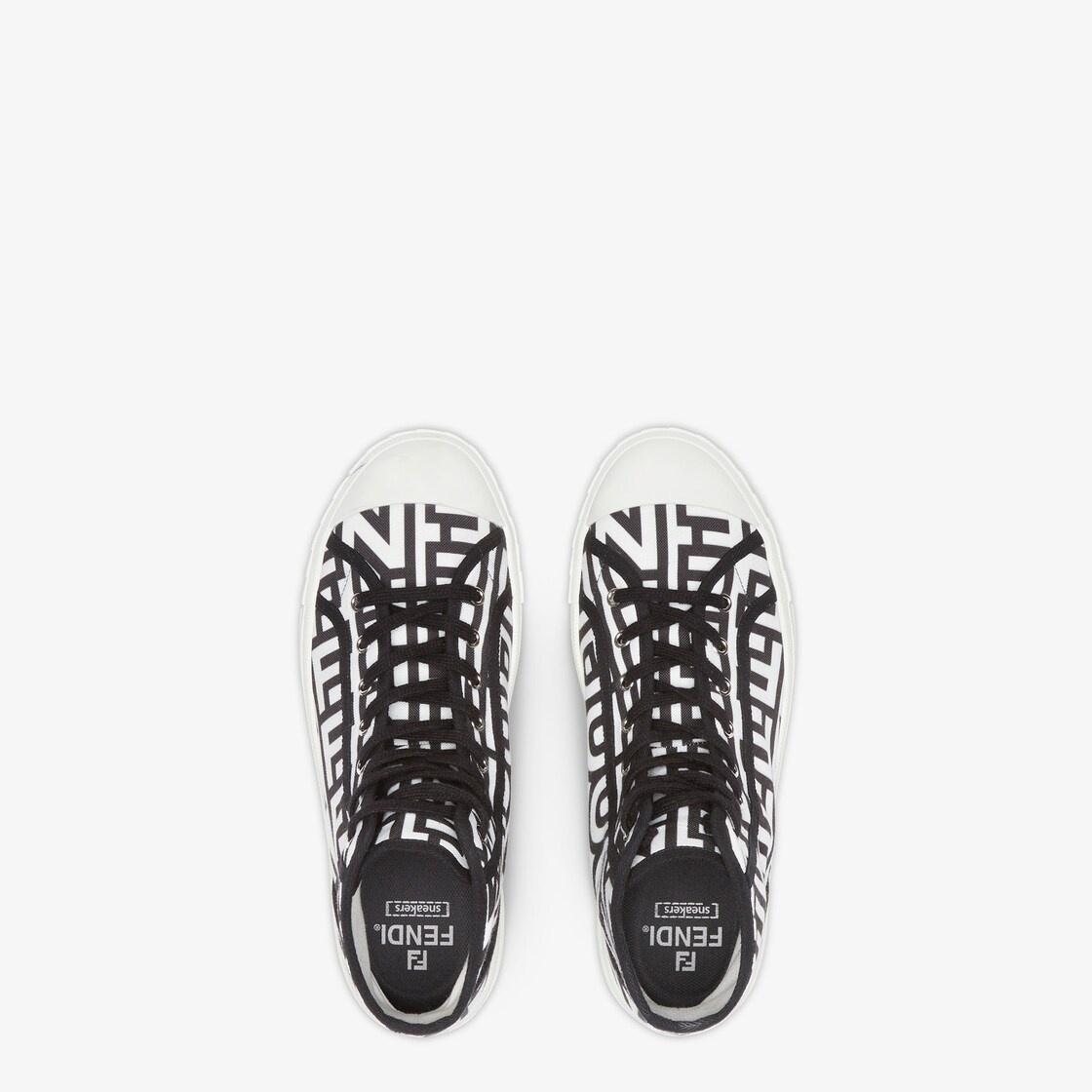 Two-tone canvas Fendi Roma Capsule high-tops - 4