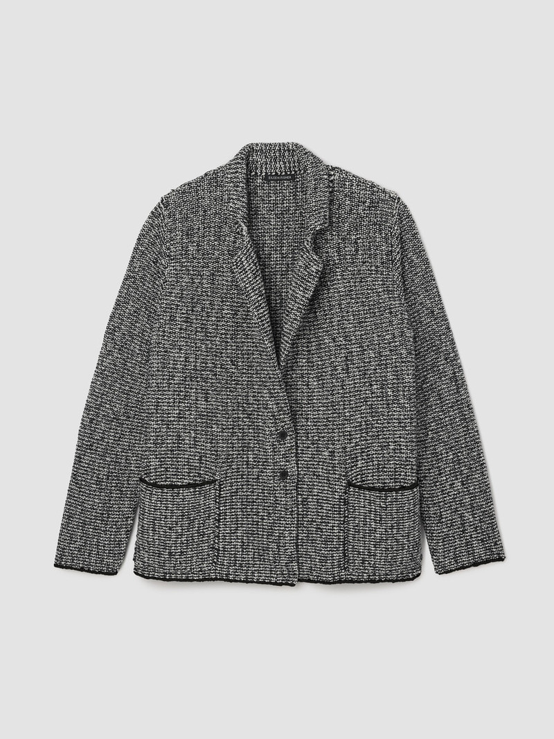 Peruvian Cotton Cloud Notch Collar Jacket 1