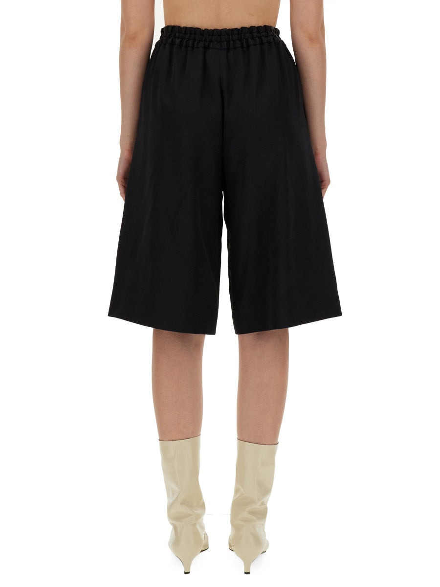 Jil Sander Women Wide Leg Bermuda Shorts - 4