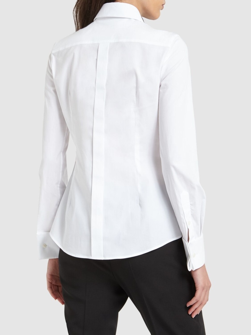 Stretch cotton poplin shirt - 3