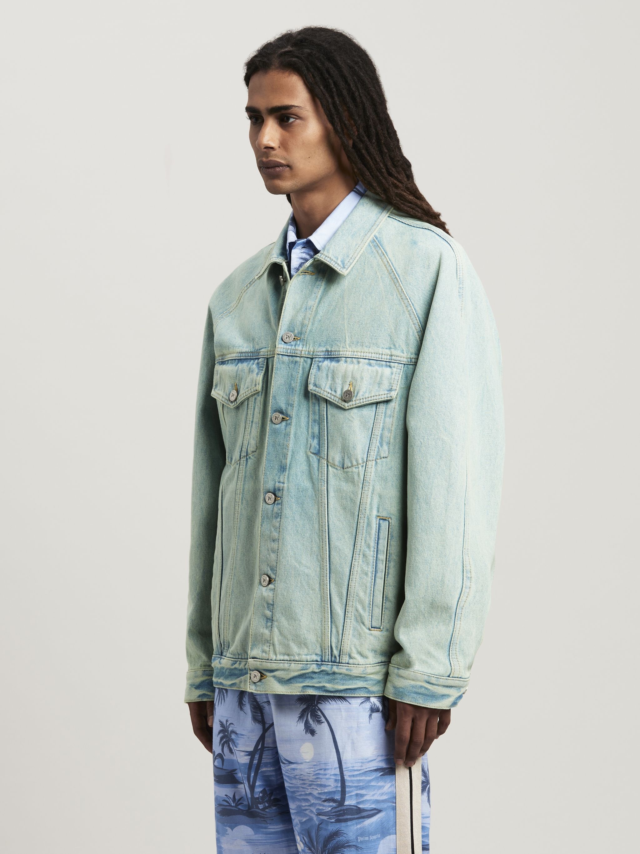 Overdye Loose Denim Jacket - 4