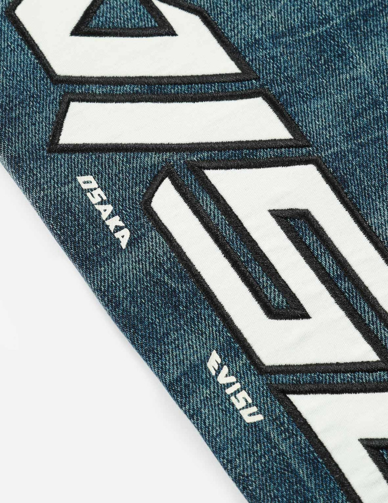 MULTI-LOGO AND SEAGULL EMBROIDERY CARROT-FIT JEANS #2017 8