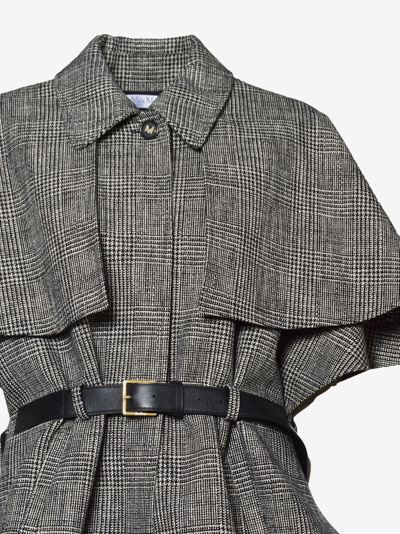 Pavetta Prince of Wales check belted cape 3