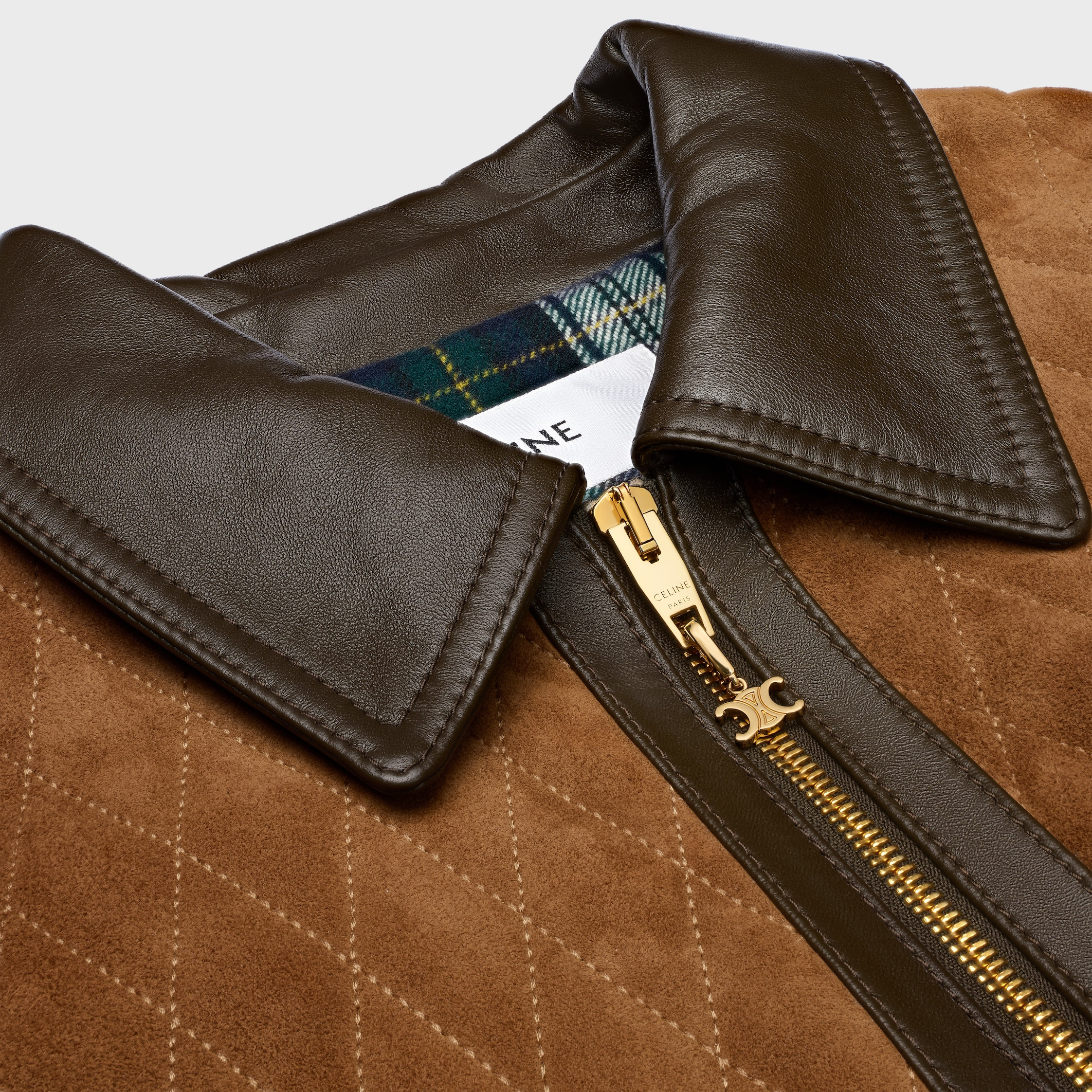 quilted jacket IN suede - 3