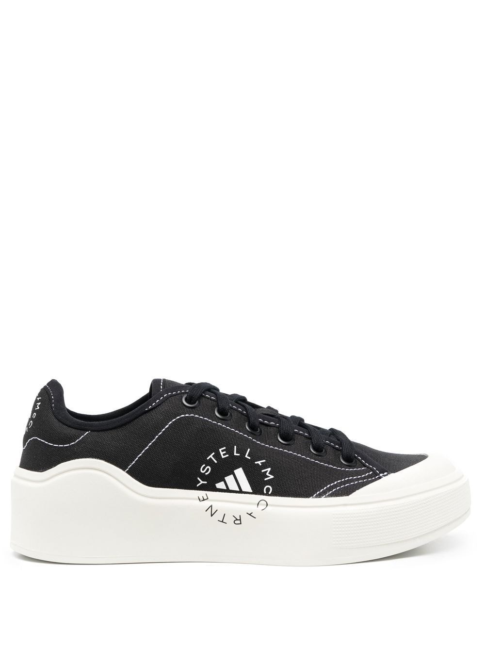 logo print lace-up sneakers - 1