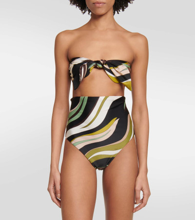 PUCCI Fiamme-print bikini top outlook