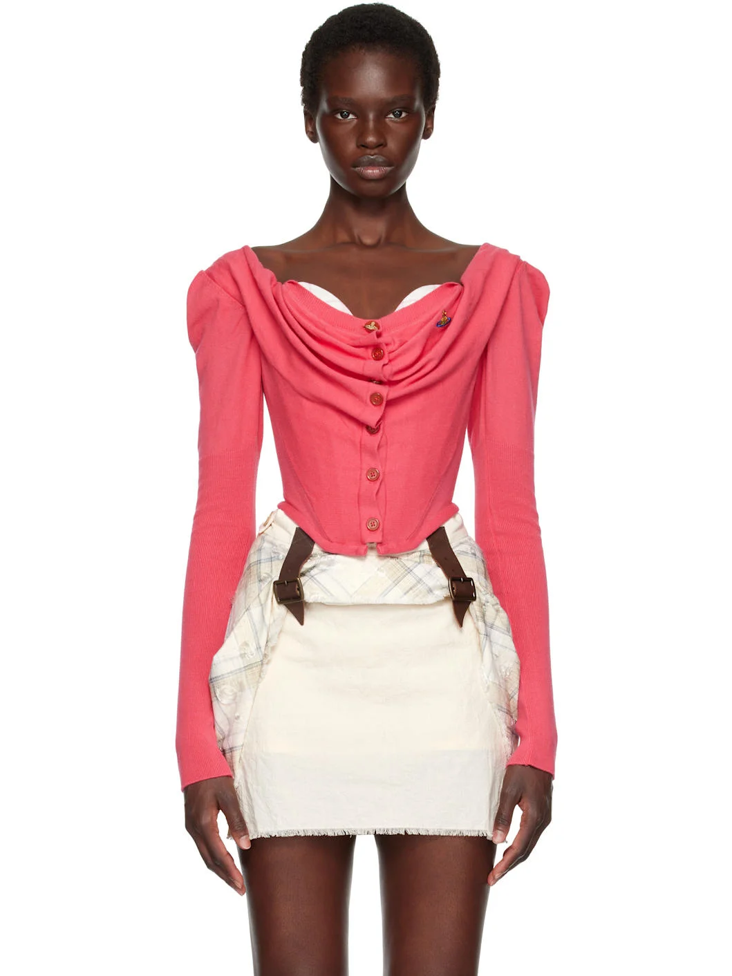 Pink Bea Corset Cardigan - 1