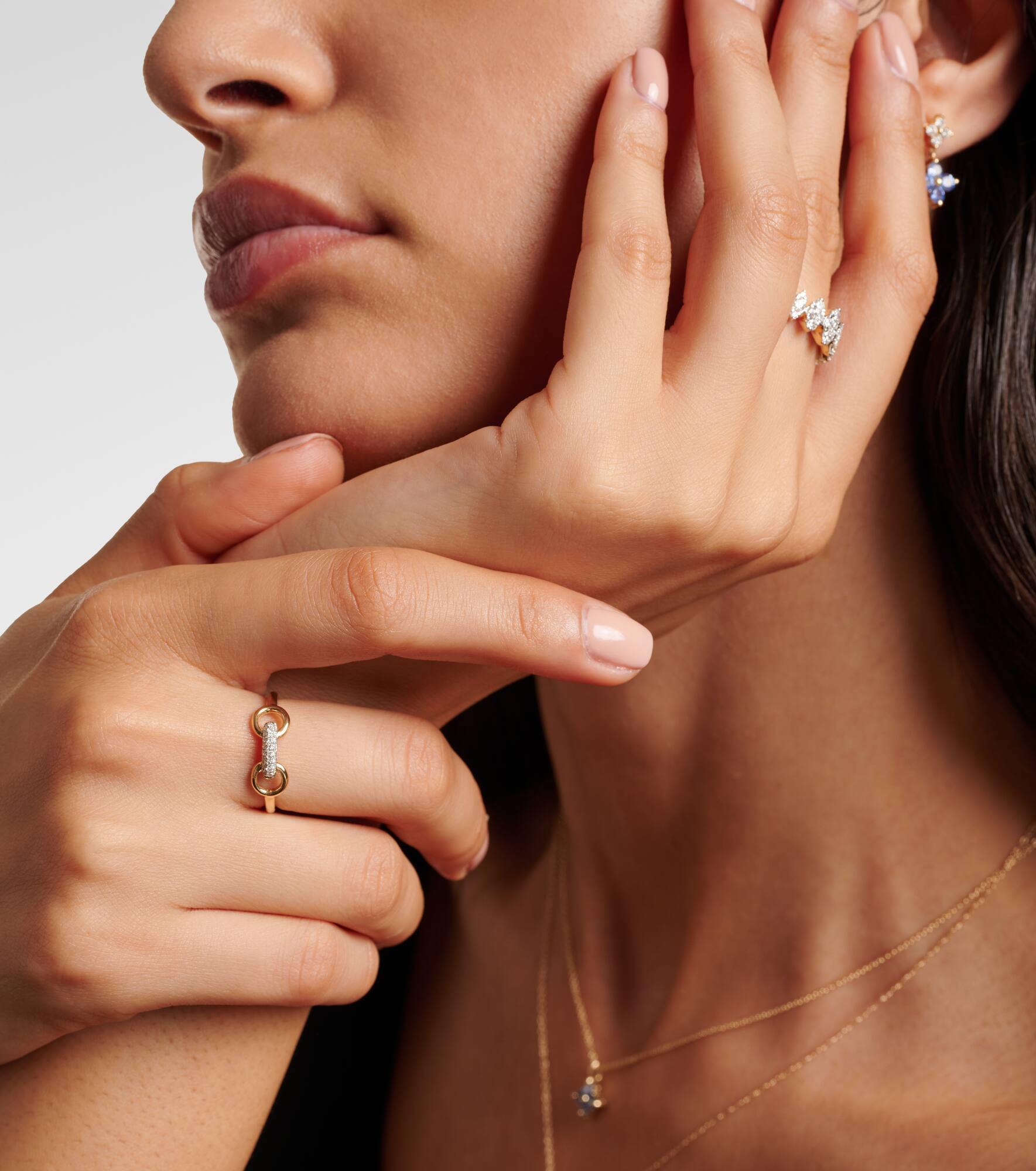 Bridle 14kt gold ring with diamonds - 2