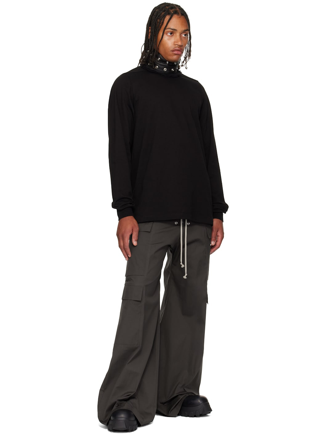 Black Concordians Short Crewneck LS T-shirt - 4