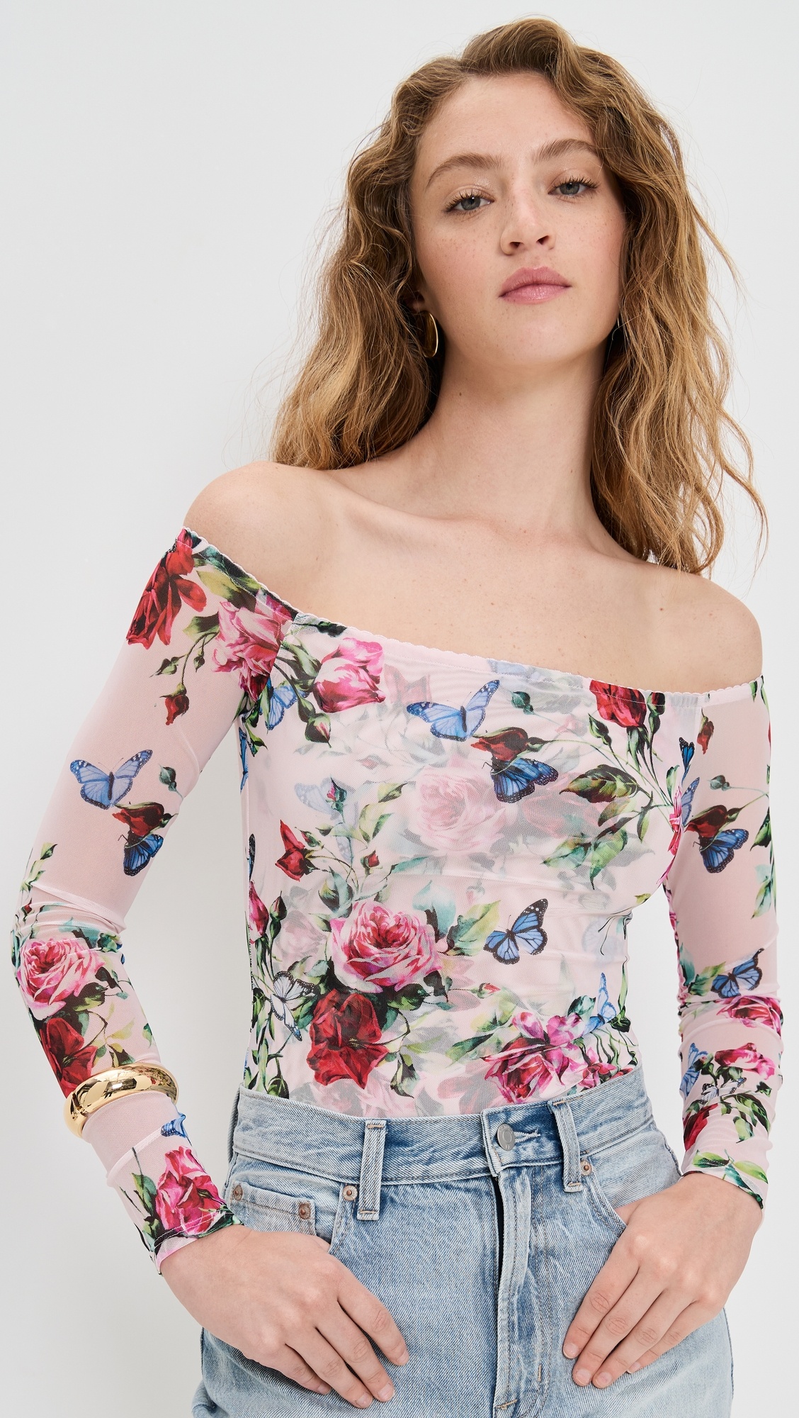 Peonie Off Shoulder Bodysuit - 1