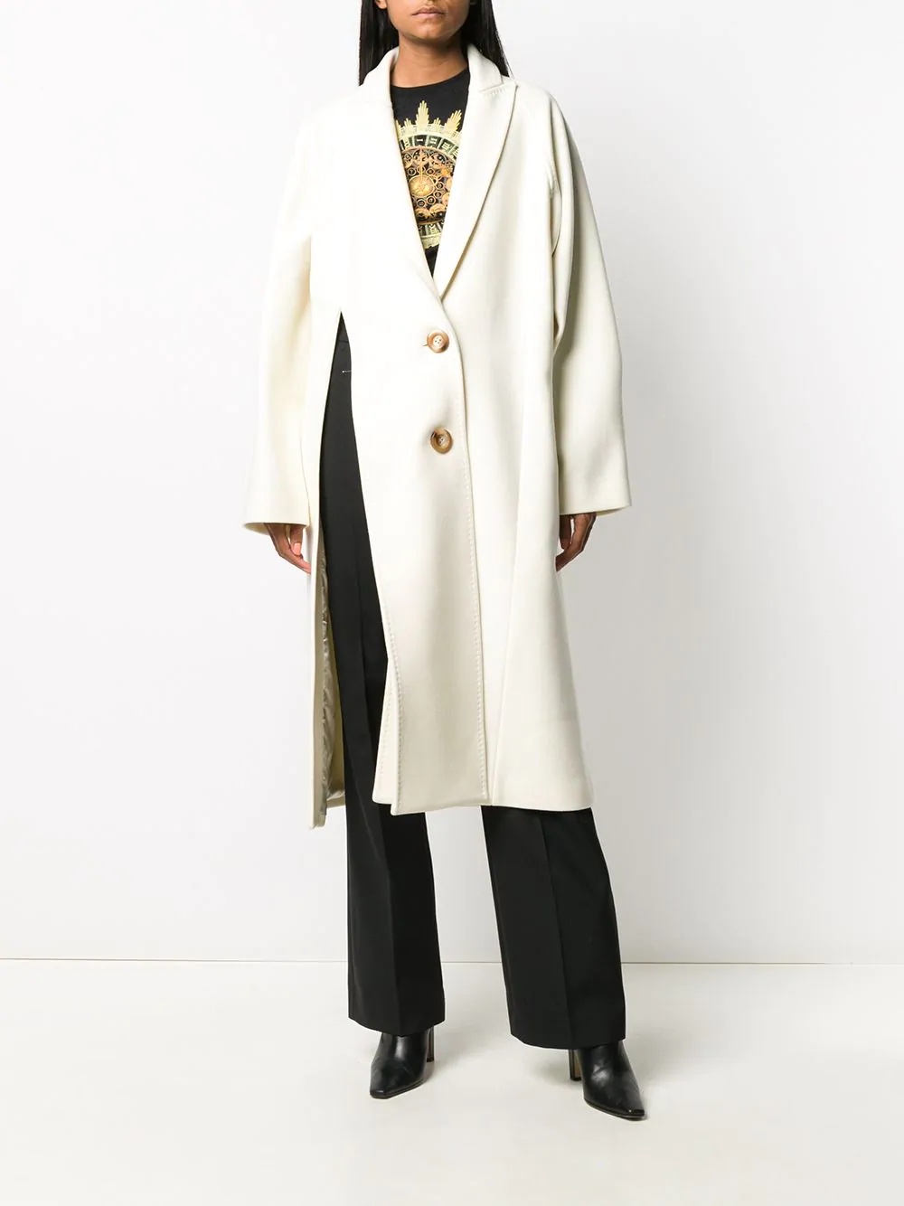 cut-out overcoat - 8