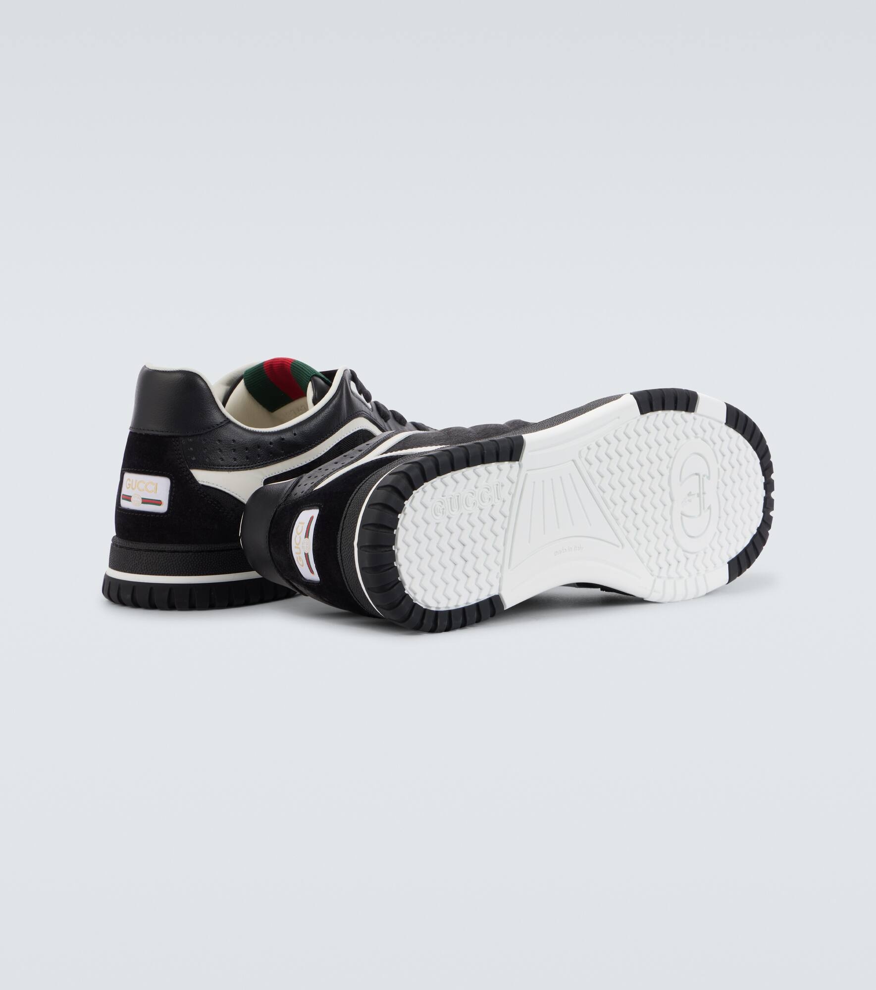 Re-Web GG Canvas suede-trimmed sneakers - 7