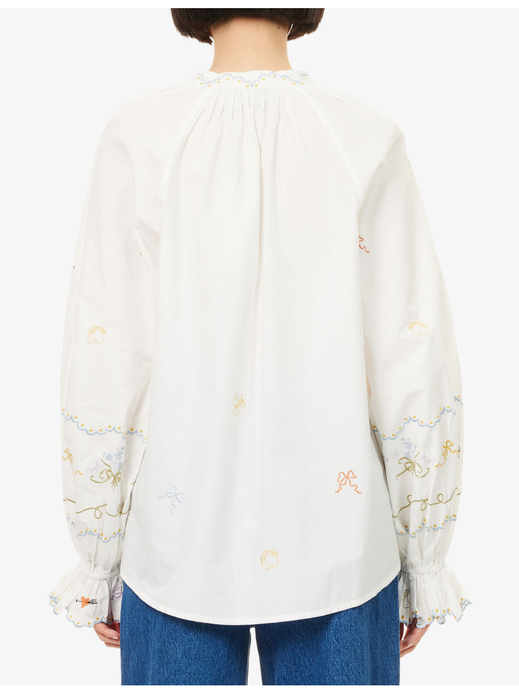 Giulia Embroidered Cotton-Poplin Blouse - 4