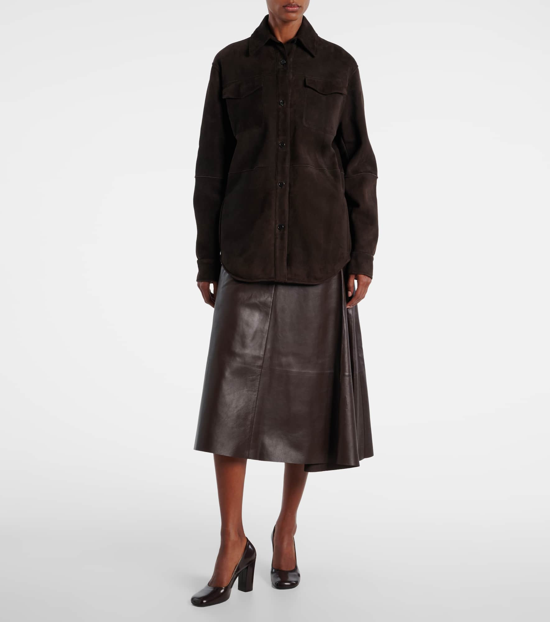 Hedora leather midi skirt - 2