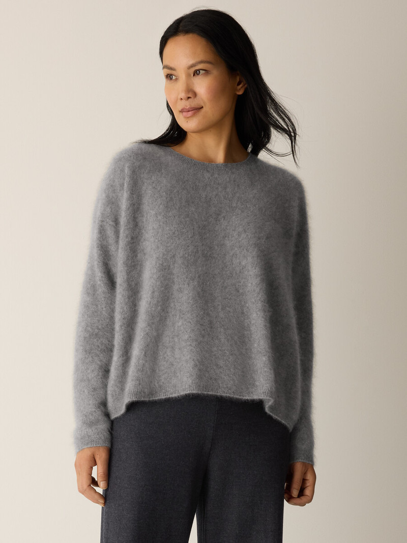 EILEEN FISHER Cashmere Fluff Crew Neck Top outlook