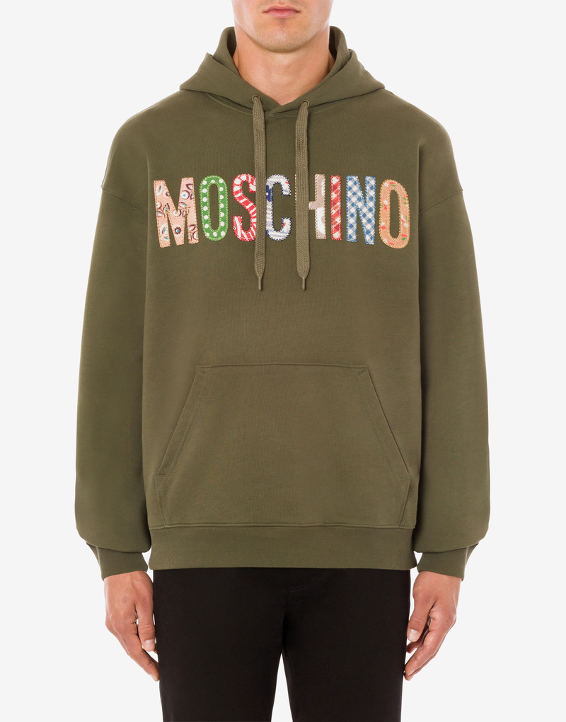 Moschino QUILT PRINT LOGO HOODIE outlook