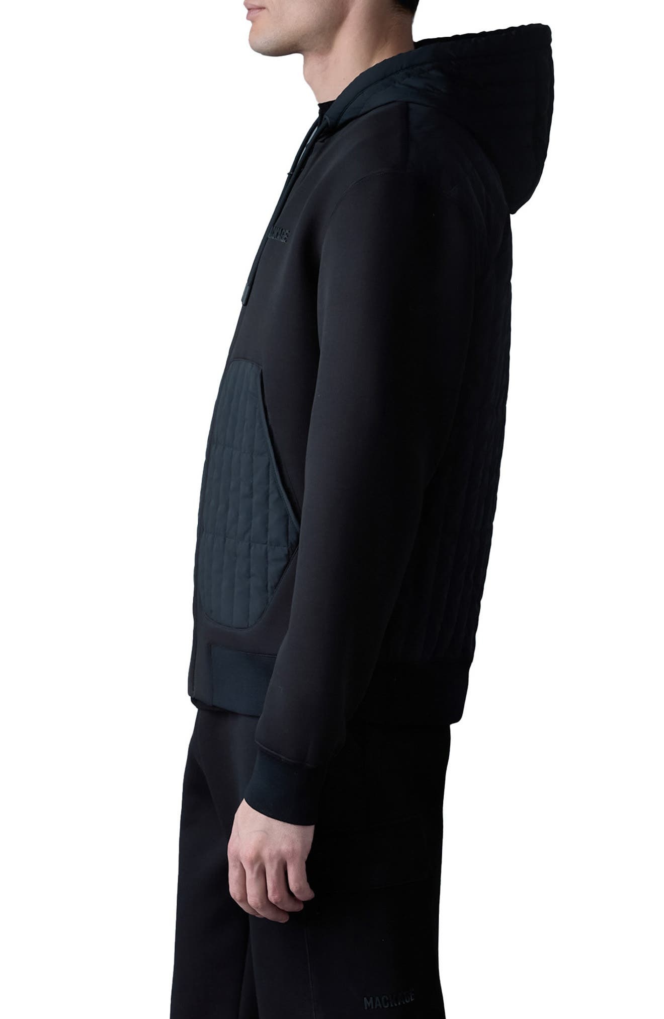 Mackage Cruz Quilted Down Fill Panel Hooded Jacket in Black at Nordstrom - 3