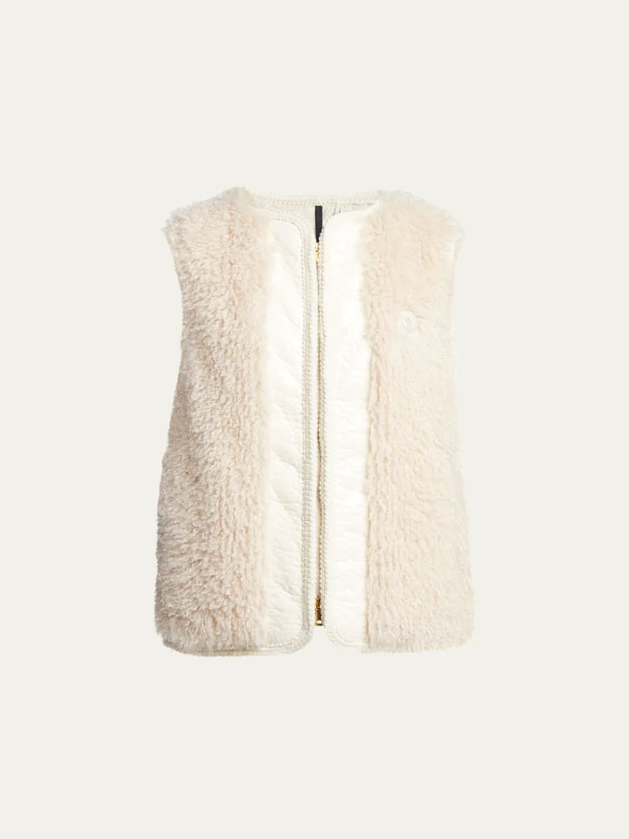Tournel Faux Fur Zip Vest - 1