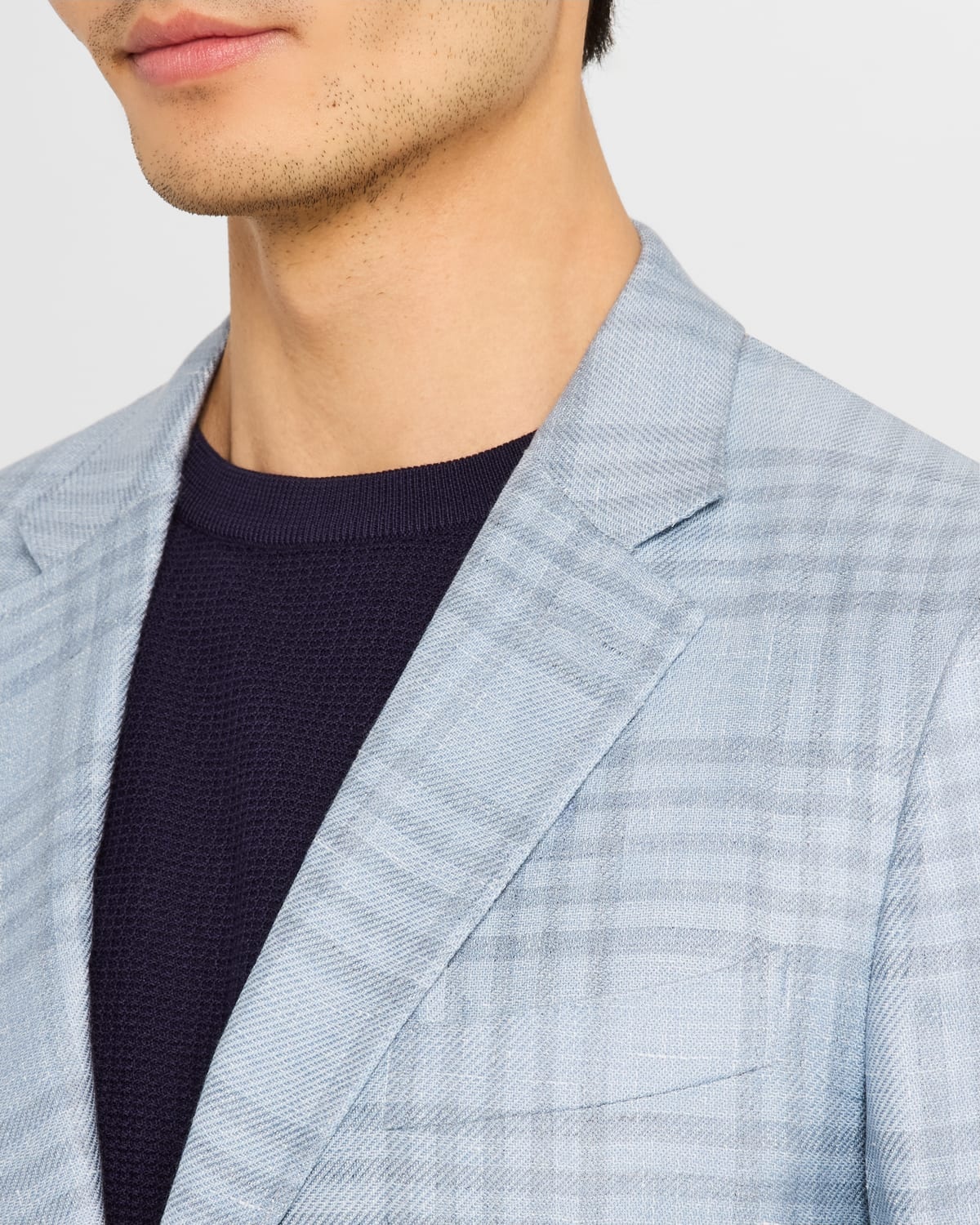 Men's Large Check Sport Coat - 7