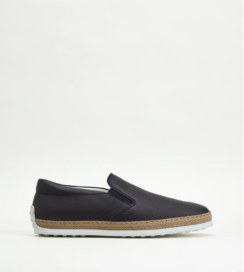 LEATHER SLIP-ONS - BLUE 1