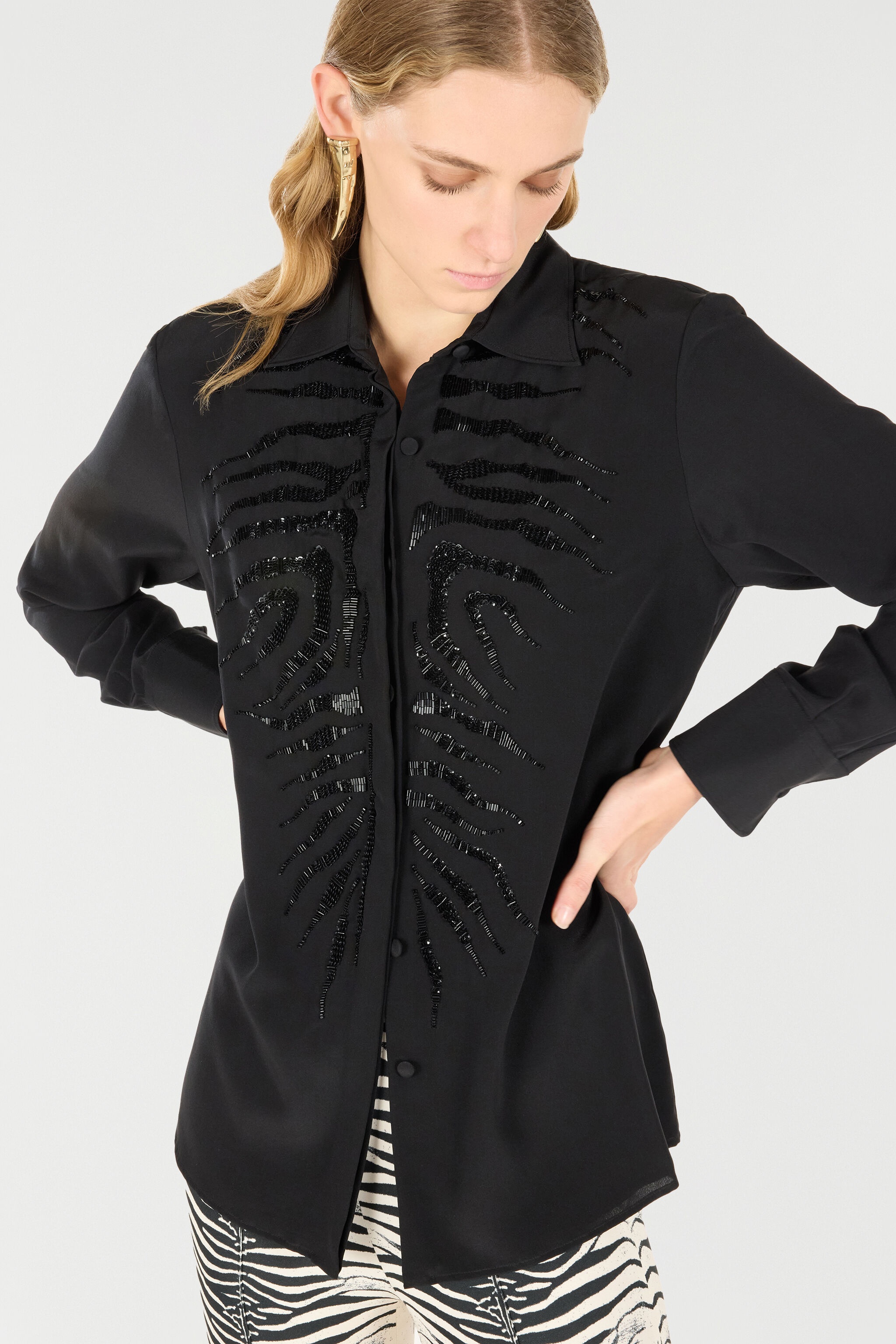 Sequined Tiger Skin Shirt - 6