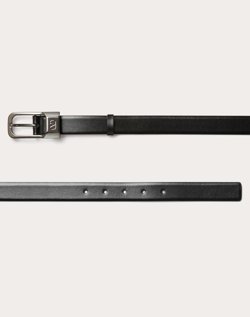 MINI VLOGO SIGNATURE CALFSKIN LEATHER BELT 25 MM 3