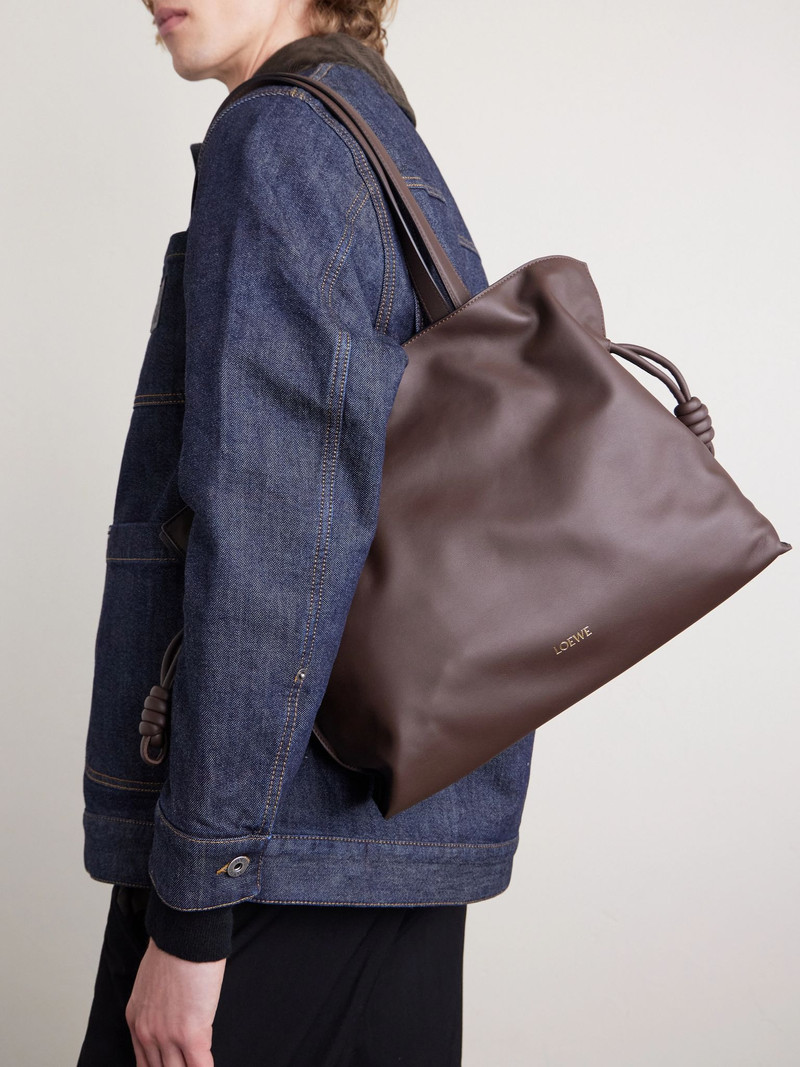 Loewe Flamenco Large Leather Tote Bag Brown outlook
