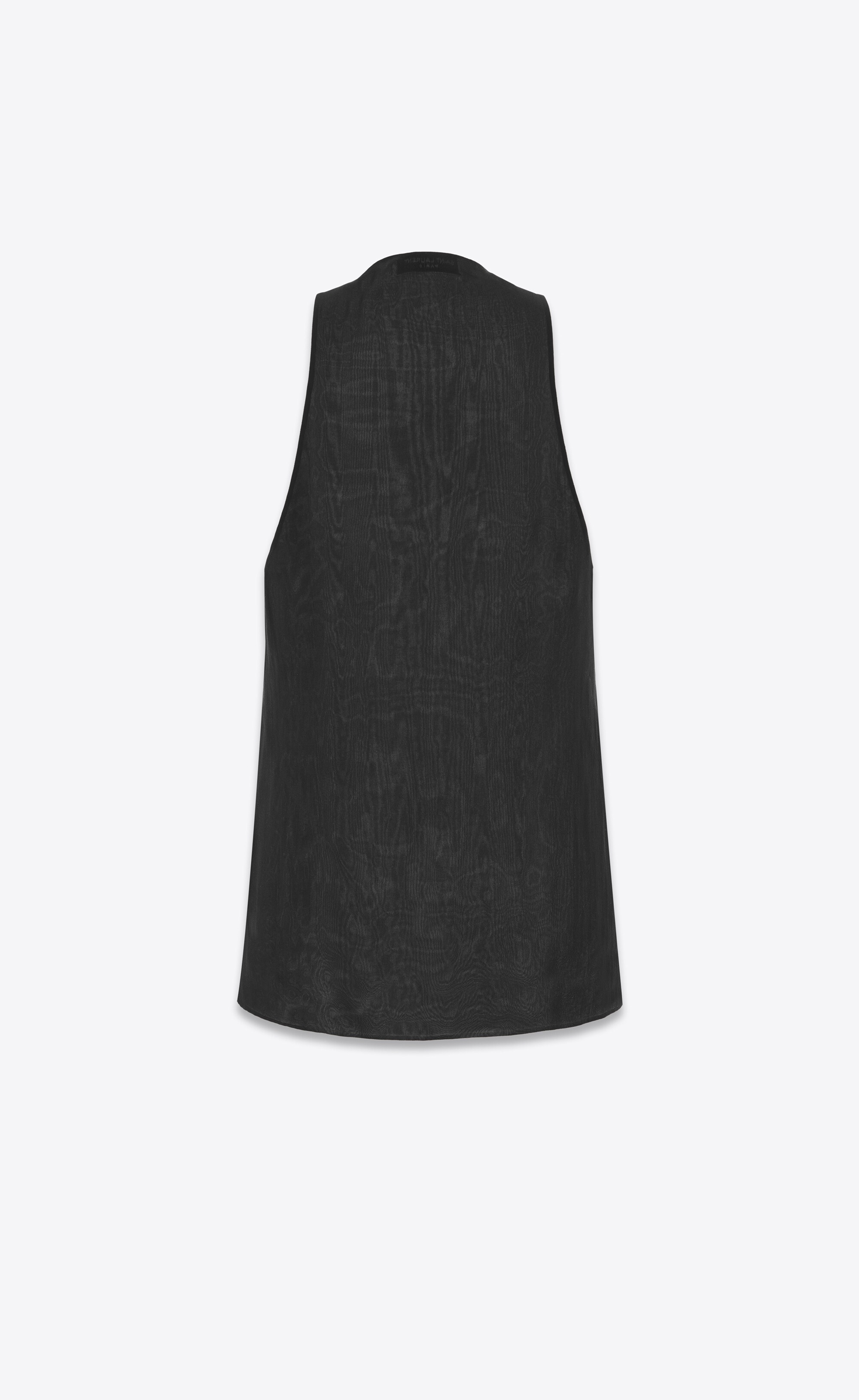 crossover tank in silk muslin - 3