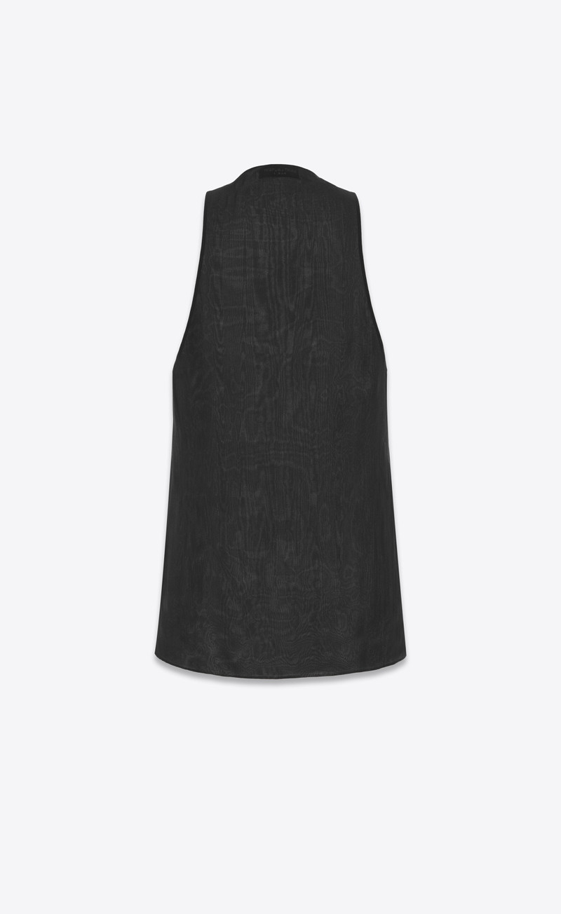 crossover tank in silk muslin 3
